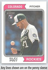 Riley Pint 2023 Topps Heritage Colorado Rockies RC
