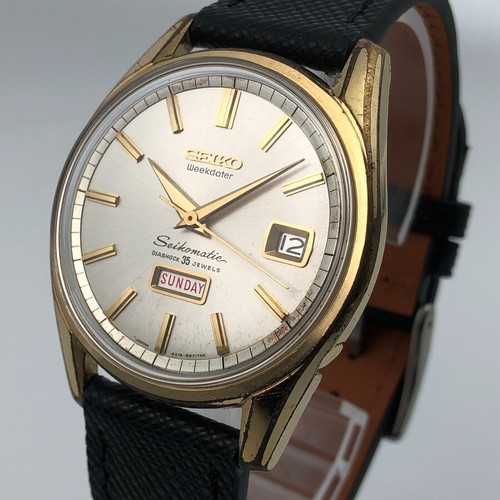 Vintage 1965 SEIKO Seikomatic Weekdater 35J 6218-8971 Automatic Japan #2046