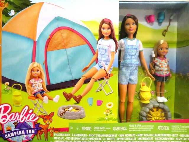 barbie camping fun doll and tent