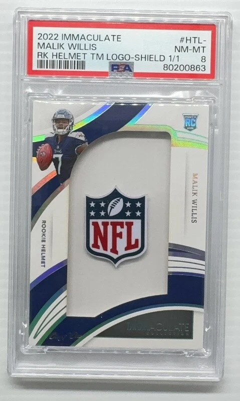 Malik Willis Panini Immaculate Collection Rookie Helmet Team Logos #HTL NFL Shield 1/1