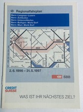 SBB 1996-1997 Schweizer Regionalfahrplan Zugf...