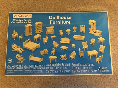 3D Wooden Dollhouse Furniture Wooden Puzzle DIY *Creatology*
