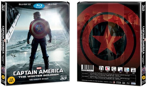 Captain America The Winter Soldier BLU-RAY 2D + 3D Steelbook w/ PET Slipcover - Picture 2 of 3