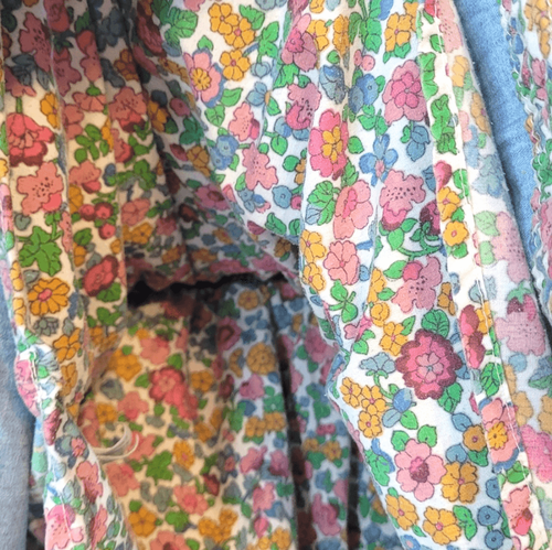 Mini Boden Light Chambray Denim Circle Skirt With Floral Lining Size 6-7Y - Picture 4 of 7