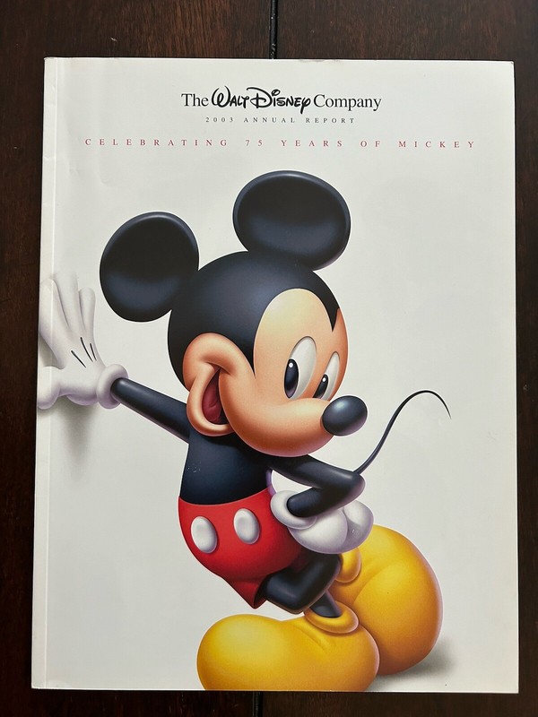 Walt Disney Company Annual Report 2003 75 Years Of Mickey Mouse