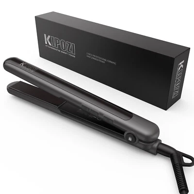 KIPOZI Professional 1 Zoll Haarglätter Dual Voltage Glätteisen 2 in 1 Lockenstab