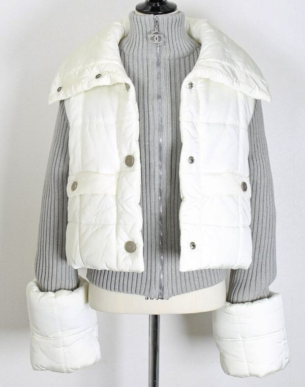 CHANEL Sport 00A Knit Polyamide Puffer Jacket Size 38