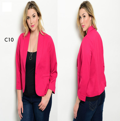 hot pink jacket plus size