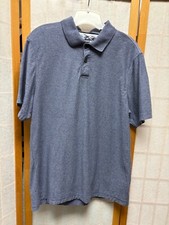 Tasso Elba Men's Polo Shirt M Short Sleeve 100 Cotton Blue
