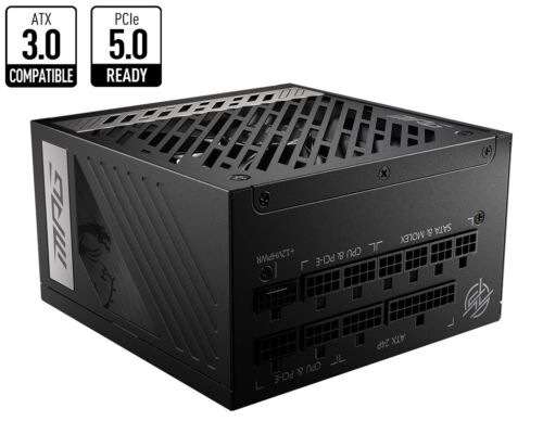 4719072972189 MSI MPG A850G PCIE5 Power Supply 850W 24-pin ATX ATX Black MSI - Picture 1 of 5