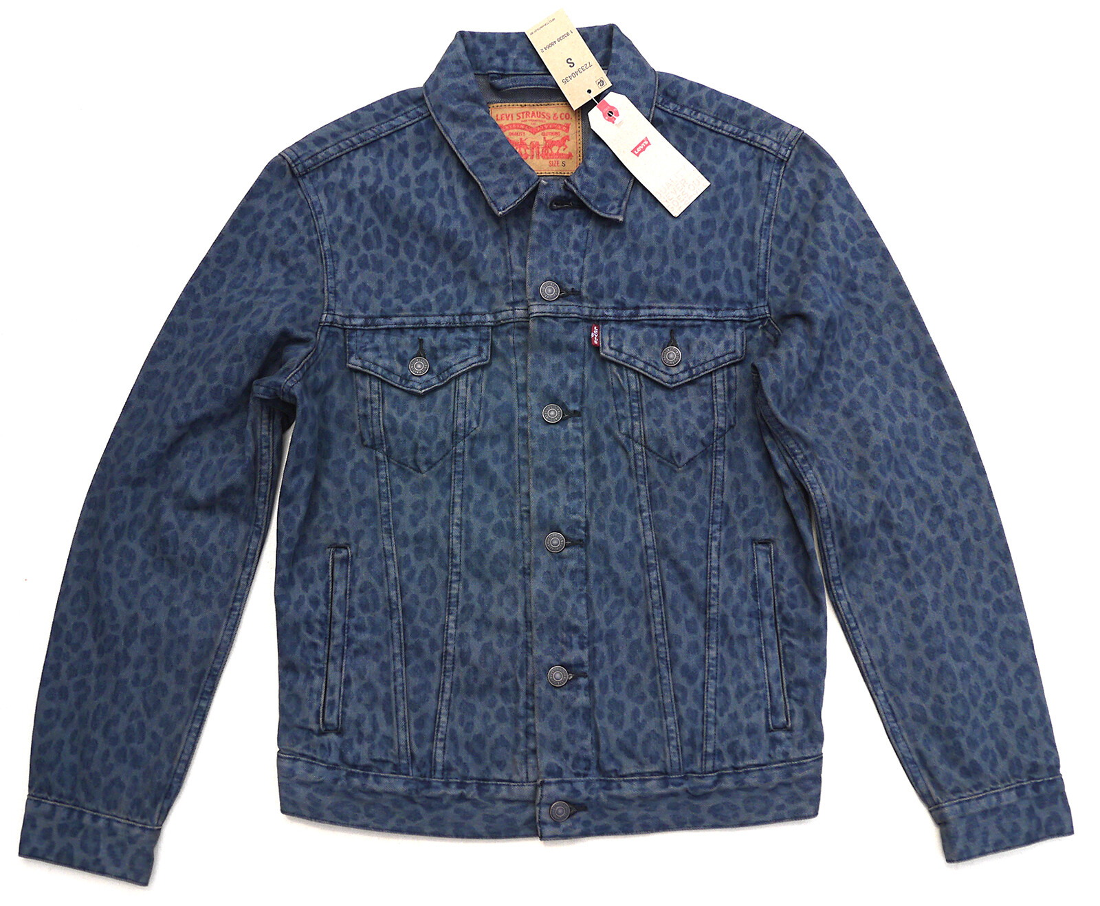 LEVIS Cheetah Trucker Jean Jacket Denim 