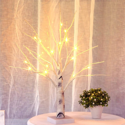 Lighted Birch Tree Lamp Tabletop LED Decorative Tree Lamp for Christmas Holiday - Afbeelding 1 van 12