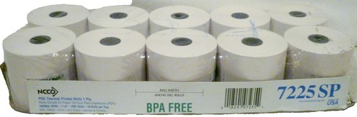 3" X 95' Carbonless Kitchen Printer Paper Rolls - 2-Ply White/Canary, 50 Rolls Per Case