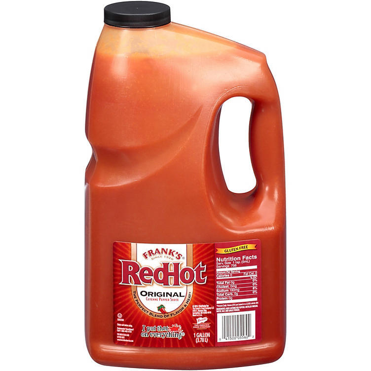 10,02€/L Franks Red Hot Cayennepfeffer Sauce Original (3,78L) Voratt Soße scharf