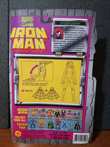 Iron Man SPIDER WOMAN Action Figure Animated Series Marvel (1995 Toybiz) - Picture 6 of 11