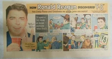 V-8 Juice Ad: Movie Star Ronald Reagan ! from 1950's Size: 7.5 x 15 inches
