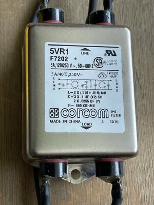 CORCOM 5VR1 EMI FILTER 5A 120/250V 50/60HZ 680 OHMS