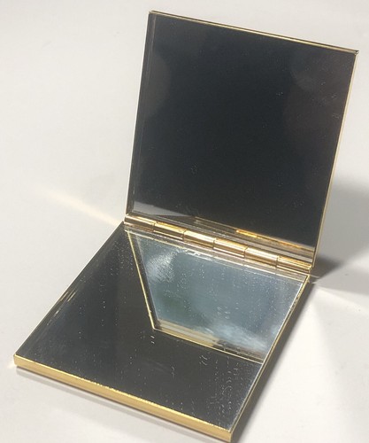 SPRING STREET Black Enamel Swarovski Crystals Rhinestone Travel MIRROR - Picture 3 of 5
