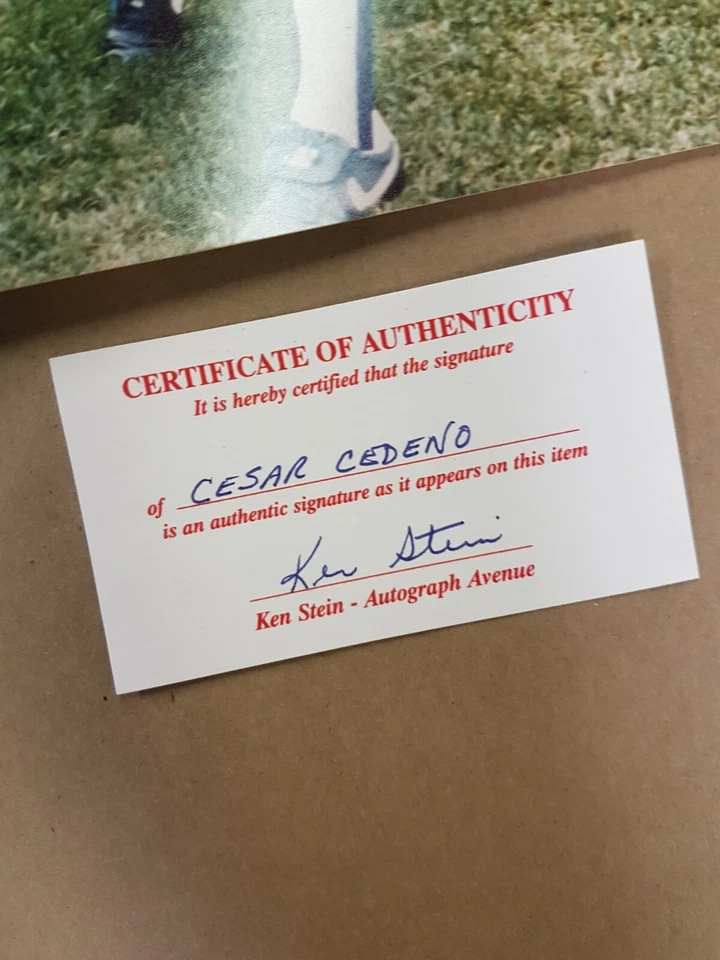Foto autógrafa firmada por César Cedeno 8x10 DEPORTES béisbol certificado de autenticidad Foto 4 de 4