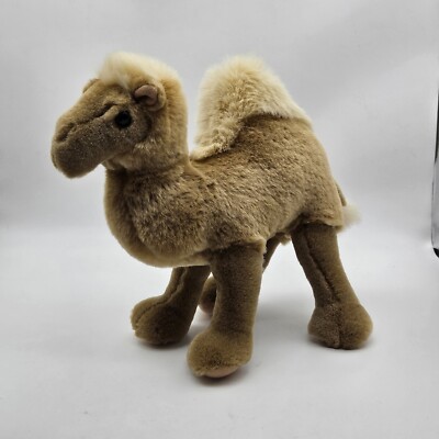 Creature Comforts 10'' Fuzzy Brown Camel Rigid Bendable Legs Stuffed Plush EUC