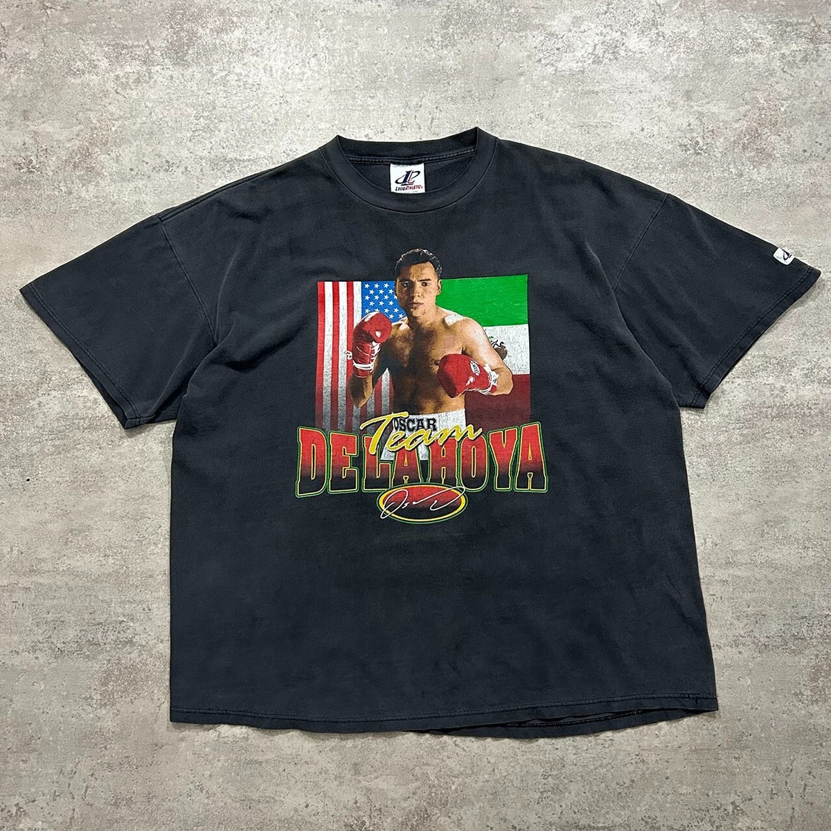 VTG 90s OSCAR DE LA HOYA BOXING T-SHIRT SIZE 3XL 4XL Baggy LOGO