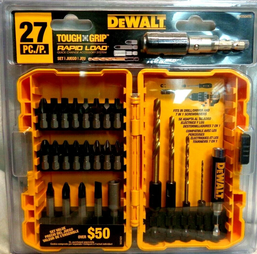DeWALT 27pc Tough Grip Rapid Load Bit Set DW2504TG NEW eBay