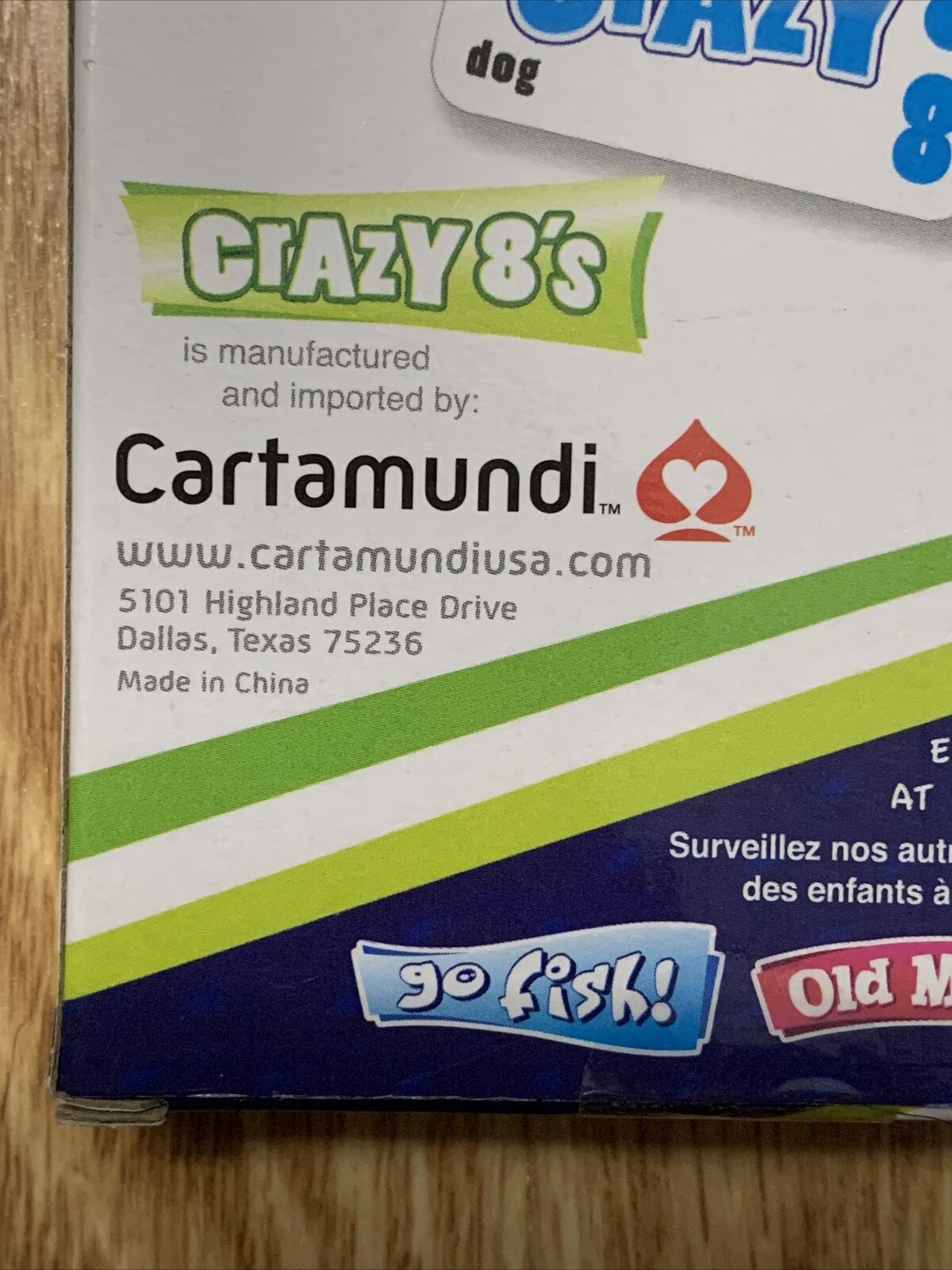 Cartamundi 2 in 1 Card Game Crazy 8s & Memory for sale online