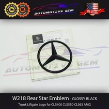 GLOSS BLACK MERCEDES MB CLS W218 ESTATE REAR TRUNK BOOT LID STAR BADGE EMBLEM