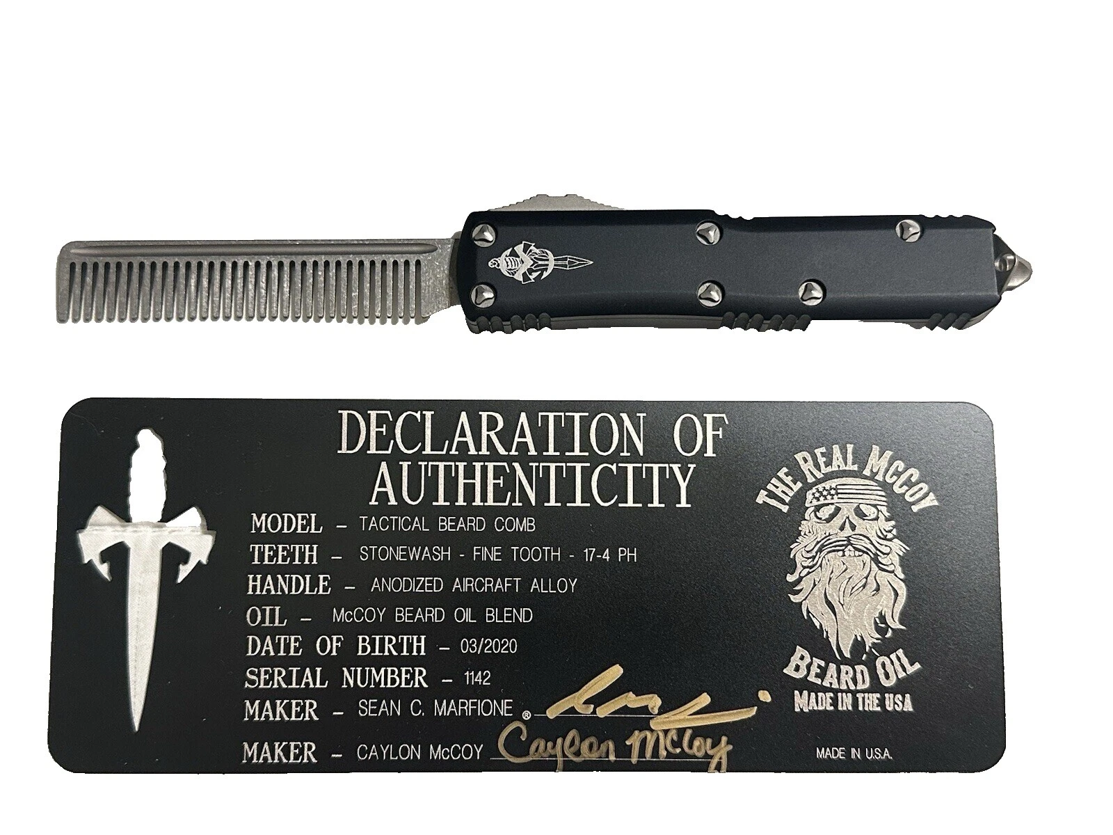 Mango de aluminio Micro-Tech Negro cuchillos, espadas de colección, Blades, armaduras y accesorios