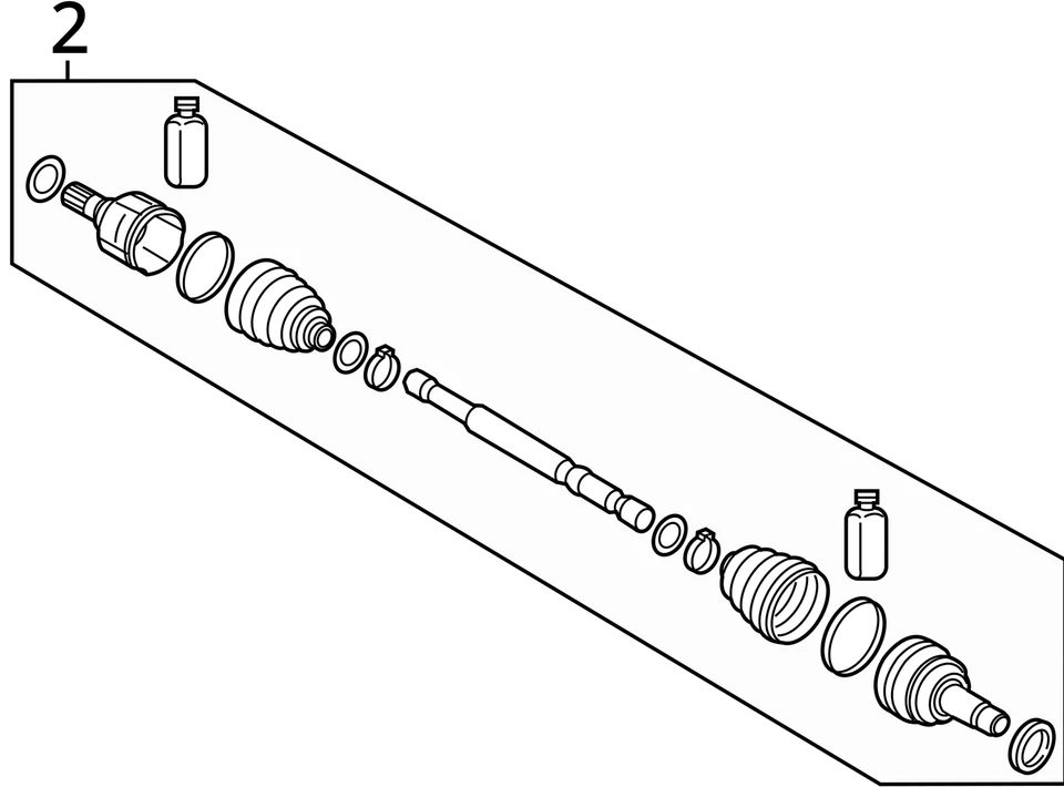 Eje delantero KIA SPORTAGE eje izquierdo 2,5 L construido en EE. UU. 49500CW000 23 24 29 K Foto 4 de 4