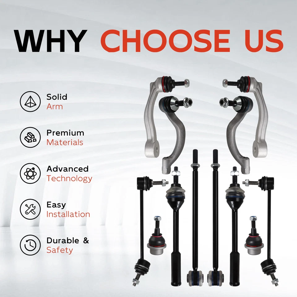 Barra estabilizadora de suspensión delantera trasera 12x barras de amarre y rótula para Jaguar XJR XK Foto 2 de 4