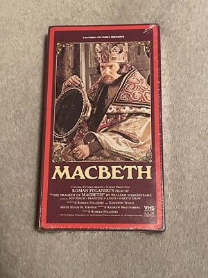 Macbeth VHS Tape 1986  Columbia Tristar Brand New Sealed