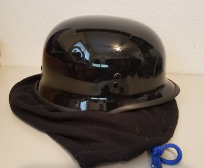 Fly 9MM Half Helmet Gloss Black Nice M 57-58 cm FMVSS No 218 Certified FLY031