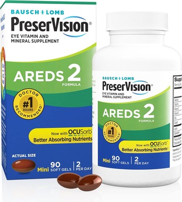 PreserVision AREDS 2 Eye Vitamin & Mineral Supplement, Better Absorbing, 90 Ct