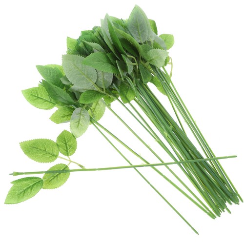 30 Pcs Rose Stems for Crafts Bouquet Holder Festival Flowers Love Bride - Bild 5 von 12