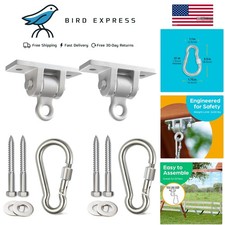 Heavy Duty Swing Set Hangers 2 Pack with Locking Hooks for Indoor Outdoor Play