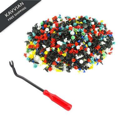NYTKL 500PCS Universal Car Clips, Mixed Auto Door Panel Trim Clips Multicolor 