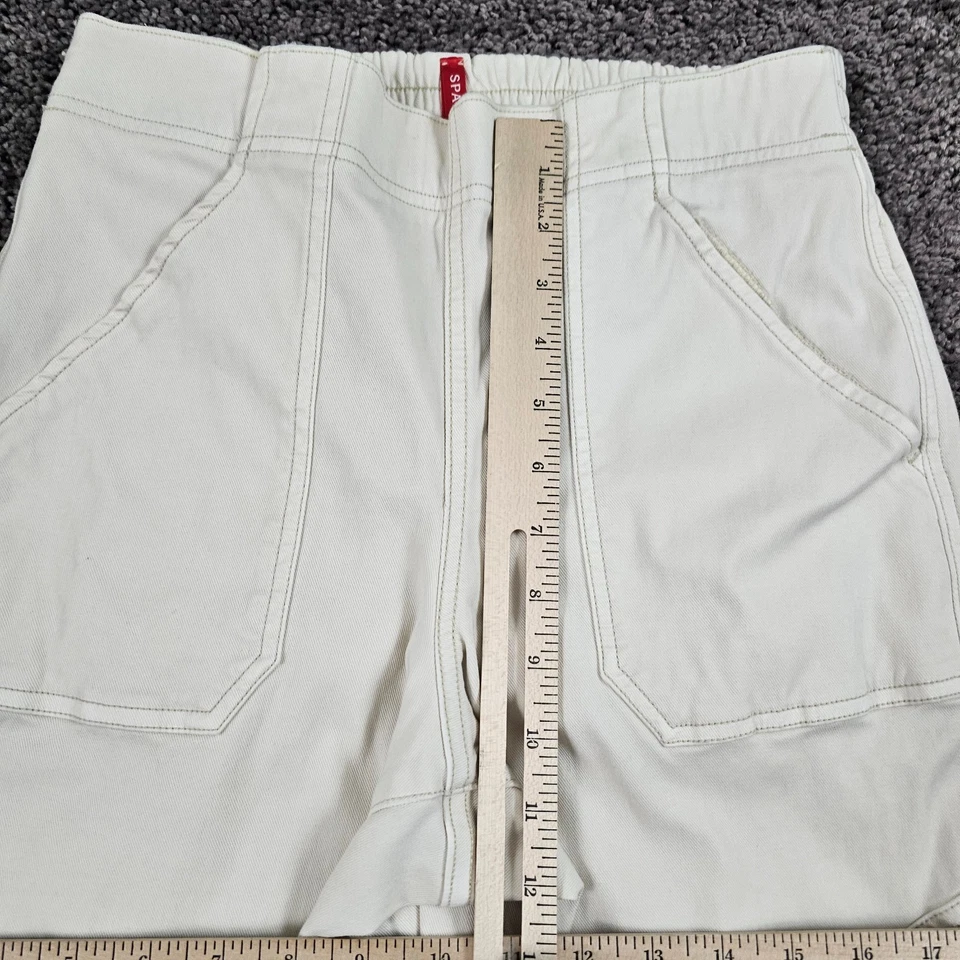 Spanx Pants Womens Medium M Off White Twill Jogger Stretch Mid Rise 20319R 26x29 - Image 3 of 4
