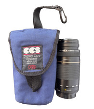 Canon zoom lens EF 75-300mm II. Includes HAMA Sky 1A Filter and Padded Case