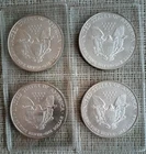 Four 1996 "Key Date" Silver American Eagles BU 4oz. Total Uncirculated