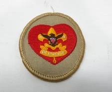 Life Rank Patch Boy Scouts BSA Vintage 1970s Gauze Back New Condition