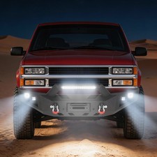 Front Bumper W Led Light Bar D-ring For 92-99 Chevry Tahoe Suburban Gmc Yukon