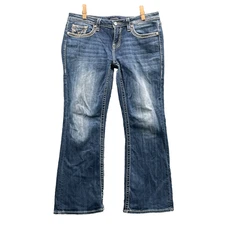 Vigoss Bootcut Jean Women 36x28* Whisker Heritage Western Rodeo Boho Y2k Cowgirl