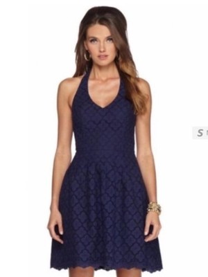 Lilly Pulitzer Ross Halter Dress True Navy Charleston Eyelet Size 14 | eBay Lilly Pulitzer Ross Halter Dress True Navy Charleston Eyelet Size 14 | eBay