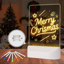 LED Note Board with Colors, Acrylic Dry Erase Board with Light, Light up Dry Era