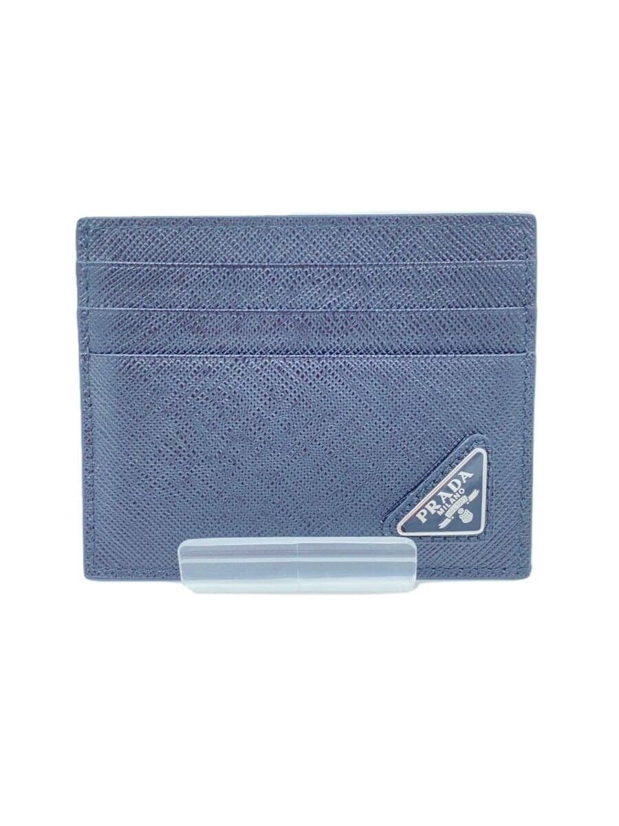 Prada Black Leather Card Holder for Men