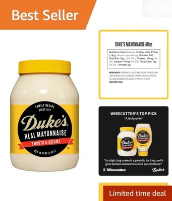 Duke s Mayonnaise 48oz Jar Real Mayonnaise Sandwich Salad Baking Ingredients