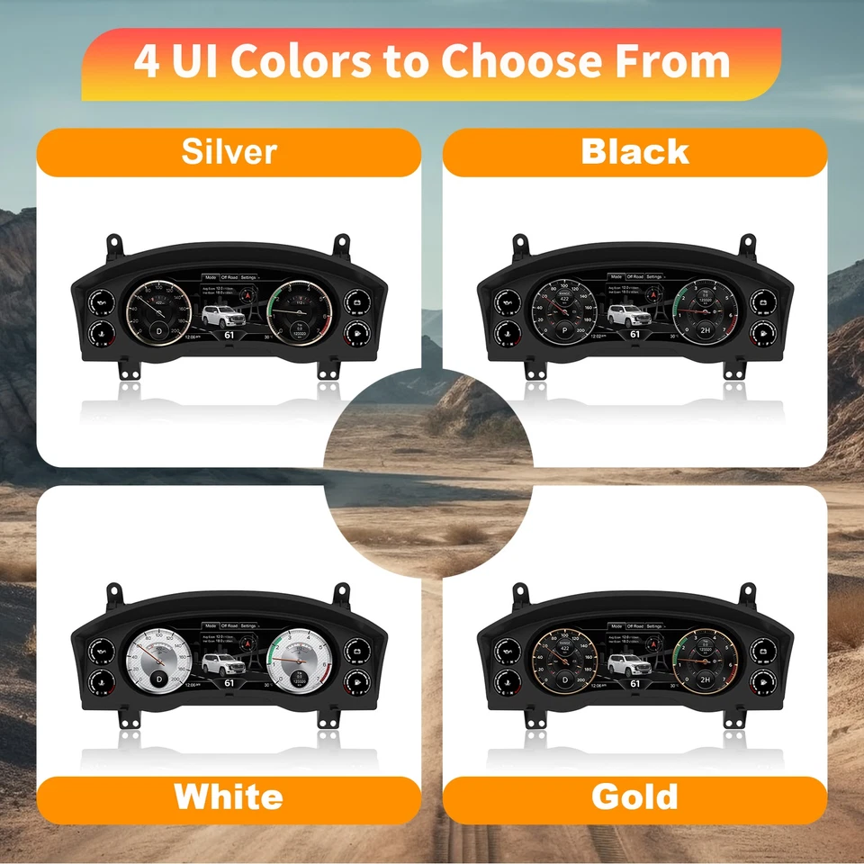 For Toyota Land Cruiser LC200 2008-2020 LCD Digital Cluster Instrument panel Foto 3 de 4