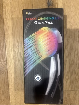 #ad LED Shower Head Pressure Sensitive Color Changing Bathroom $28.00