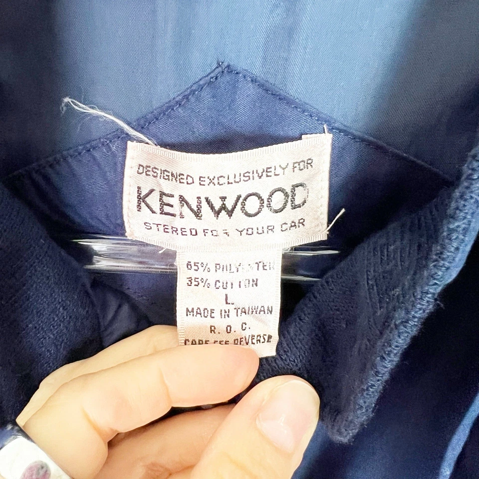 CHAQUETA KENWOOD VINTAGE RETRO AZUL MARINO CREMALLERA FRONTAL ESTILO BOMBER PARA HOMBRE TALLA GRANDE Foto 2 de 4